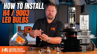 How to install H4 or 9003 LED Headlight Bulbs  Tips and Tricks from Headlight Revolution [upl. by Eseyt]