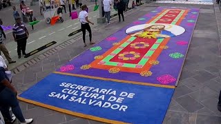 🇸🇻🇸🇻ALFOMBRAS DE SEMANA SANTA EL SALVADOR [upl. by Leboff809]