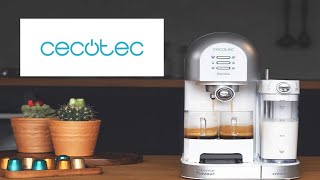 Cecotec Cafetera Semiautomática Power Instantccino 20 Chicpara café molido y en cápsulas 20 Bares [upl. by Haet]