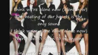 Girls AloudI Think Were Alone Now with Lyrics [upl. by Akema]