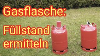 Gasflasche Füllstand richtig ermitteln für Gasgrill Heizstahler Camping amp Freizeit [upl. by Lazor]