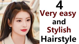 4 best easy amp stylish hairstyle  new hairstyle [upl. by Tobie809]