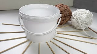 DIY 😍 TURN AN ORDINARY BUCKET INTO AN EXPENSIVE AND DURABLE ORGANIZER CRAFTS FOR HOME [upl. by Tnomel299]