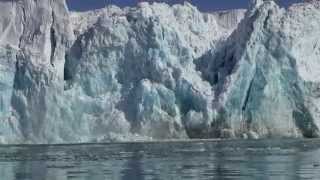 Glacier calving in Lilliehookbreen Svalbard Norway [upl. by Allard]