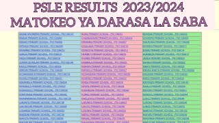 BREAKING NECTA Matokeo ya Darasa la SABA 20232024 PSLE Results tazama hapa [upl. by Auqenahc]