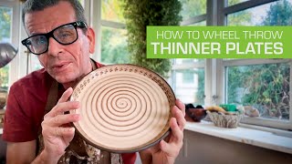 134 How to Wheel Throw Lighter Dinner Plates [upl. by Luemas]