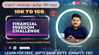 LIVE TRADING  Financial Freedom Challenge 10k to 1Cr 🔴  1st Feb 2024 [upl. by Yecrad226]