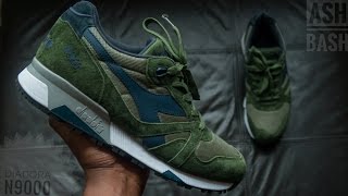 Diadora N9000  Olivine And Blue Crystal  Ash Bash [upl. by Chute]