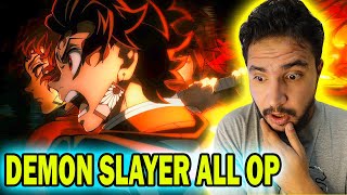 demon slayer all openings reaction [upl. by Ahsenit276]