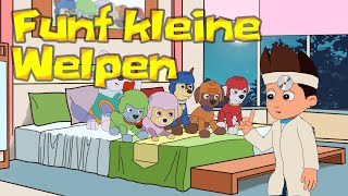 Fünf kleine Welpen  Kinderlieder [upl. by Anaet]