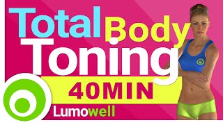 40 Minute Full Body Workout  Toning Exercises [upl. by Zenger]