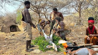 Hadza Cooking Wild Food in African Forest The life of the hunters 2024 [upl. by Hploda910]