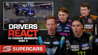 Drivers REACT to famous Supercars moments  Part 3  Supercars 2022 [upl. by Nue]