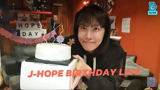 ENG SUB JHOPE BIRTHDAY VLIVE 170221 bts jhope vlive engsub [upl. by Rob]