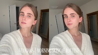 vlogmas day 17  morning skincare routine  how i prep my skin for makeup [upl. by Duquette]