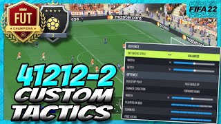 FIFA 22 THE MOST META 412122 STARTER CUSTOM TACTICS amp PLAYER INSTRUCTIONS  FUT 22 [upl. by Adnohs275]