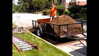 Spreading Triple Shred Hardwood Mulch [upl. by Irneh194]