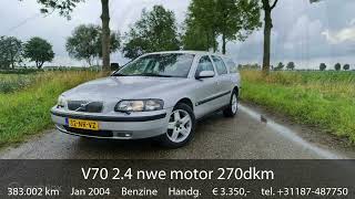 Volvo V70 24 nwe motor 270dkm [upl. by Hapte605]