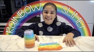 Making Rainbow Slime  Graces Room [upl. by Raynold]