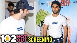 Ranbir Kapoor Watches Dad Rishi Kapoors 102 Not Out Movie Special Screening [upl. by Ysirhc489]