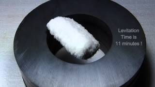 Superconductor floats over large ring magnets [upl. by Kaliope]