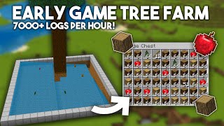 Minecraft Wood Farming  7000 Wood Logs Per Hour  Easy Tree Farm 120 [upl. by Ahsait]