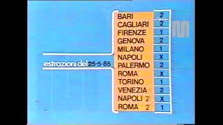 1985 Rai Rete1 Estrazioni del lotto del 25 maggio [upl. by Ylrad]