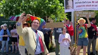 Story time event in Guerneville draws protesters [upl. by Salchunas]