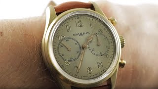 Montblanc 1858 Chronograph Bronze 118223 Luxury Watch Review [upl. by Oicram]