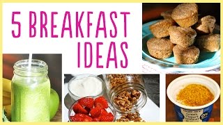 EAT  5 Easy OntheGo Breakfasts [upl. by Nylakcaj]