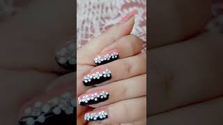 so easy double shade nailart💅with🌸flowerstrending nailartdesigns suscribe youtubeshorts [upl. by Eet]