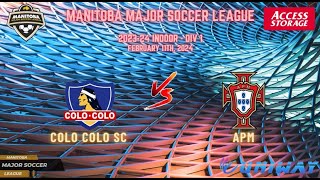 February 11th WSF Div 1 Colo Colo SC vs APM [upl. by Akcebar182]