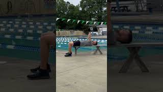 Backstroke Pull Exercise  SingleArm Dumbbell Bench Press [upl. by Ashbaugh823]