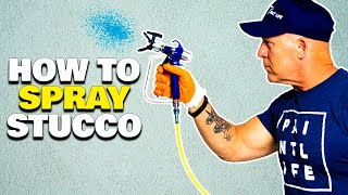 DIY Painting Smooth Stucco With An Airless Sprayer HOUSE PAINTING TIPS [upl. by Vlada]