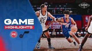 GAME HIGHLIGHTS Pistons Close Out Summer League vs Utah [upl. by Nujra]