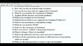 selenium interview Questions and answers Selenium Automation Interview  Top 140 Questions [upl. by Sigvard871]