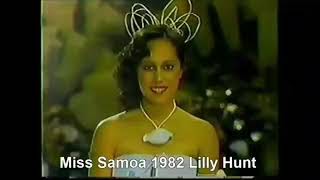 Miss Samoa Miss World Pageants 19771988 world missworld [upl. by Nrol]