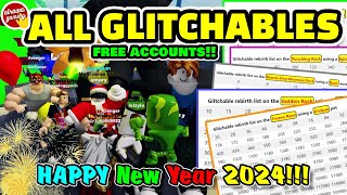 All Glitchable Rebirth Lists for Pets and Auras Happy New Year 2024  Roblox Muscle Legends [upl. by Nilyahs]