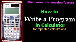 Programming in your Casio Calculator  PiSquare Academy [upl. by Aieken]