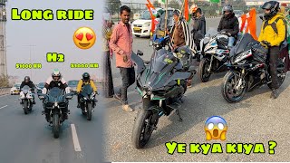 NINJA H2 ki Pehli Long Ride 🔥 or raste mai tagda Scene ho gaya 😰 sab Hairaan reh gaye [upl. by Cralg]