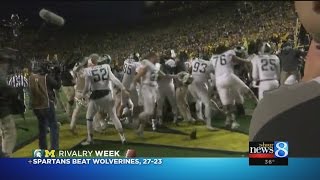 No 7 Michigan St stuns No 12 Michigan on final play [upl. by Joselow141]