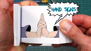 Naruto Hand Signs Jutsu Flipbook  Ninjutsu Animation [upl. by Etnoid]