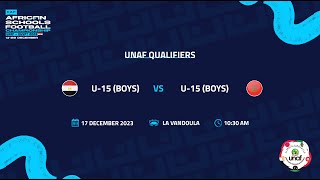 DAY 1  AFRICAN SCHOOLS FOOTBALL  Egypt U15 Boys VS Morocco U15 Boys [upl. by Awhsoj823]