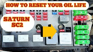 How to reset oil life in 2001 Saturn sc2 diy [upl. by Notsob784]