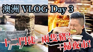 澳洲 墨爾本VLOG 3【LOCAL TOUR：兩隻豬變咗十二門徒？？／大洋路／市集夜市美食】 Tour to the Twelve Apostles and Night Market [upl. by Nnyleuqcaj]