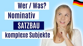 Deutsche Grammatik Das Subjekt im Satz  B1 B2 [upl. by Haneekas]