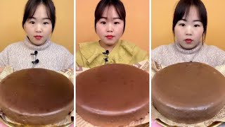 CHOCOLATE LAVA CAKE Thick Chocolate  ASMR Chinese Mukbang [upl. by Haerle947]