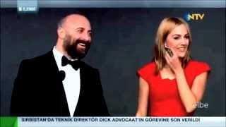 GQ Moty 2014 Ödül Töreni Halit Ergenc with Berguzar Korel and Meryem Uzerli [upl. by Eindys]