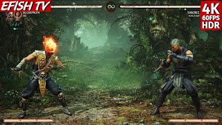 Hell Scorpion vs Smoke Hardest AI  Mortal Kombat 1  4K 60FPS HDR [upl. by Kiyoshi]