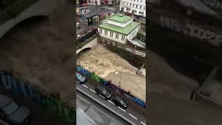 hochwasser wien kanal vienna viral unwetteralarm poplave donau donaukanal [upl. by Eetsirhc705]